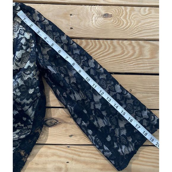 Vintage JR THEME 3/4 Sleeve Knee Length Lace Dress - Picture 7 of 7